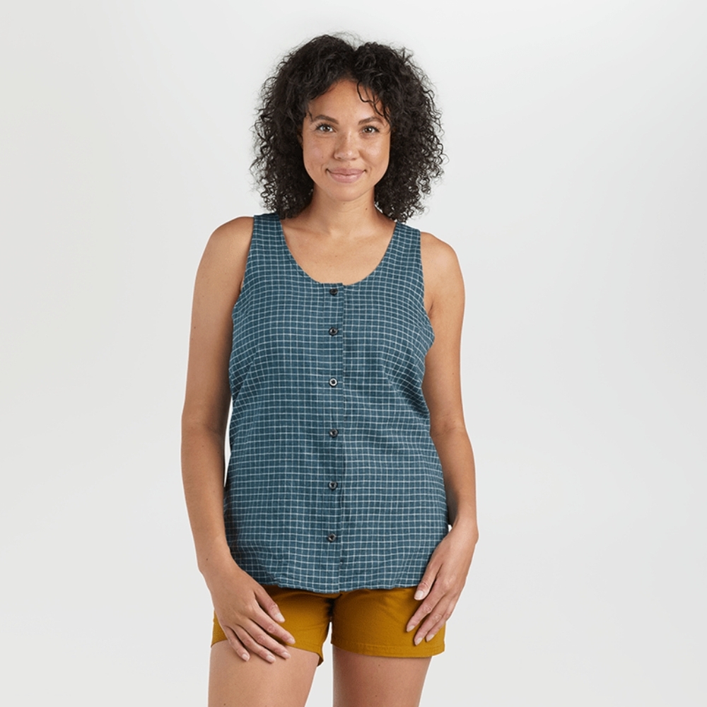 NWT Outdoor Research Women's Ironhorse Tank Treeline Plaid size S